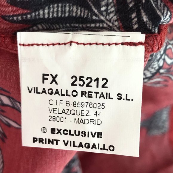VILAGALLO Silk Blend Boho Ethnic Short Sleeve Blouse - Picture 9 of 9